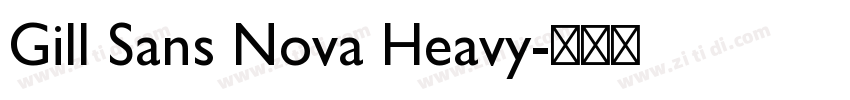 Gill Sans Nova Heavy字体转换